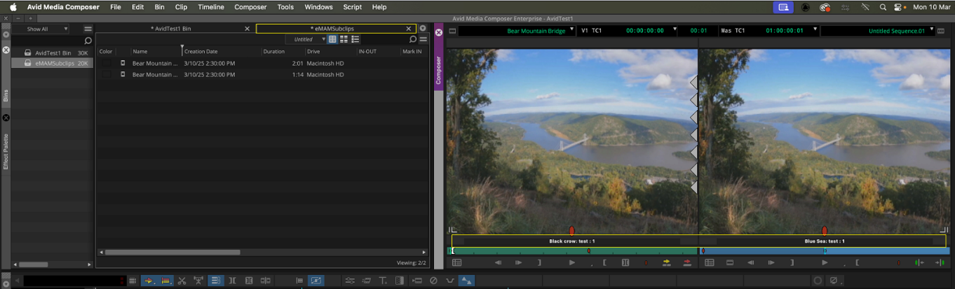 Markers and subclips recreated in eMAM